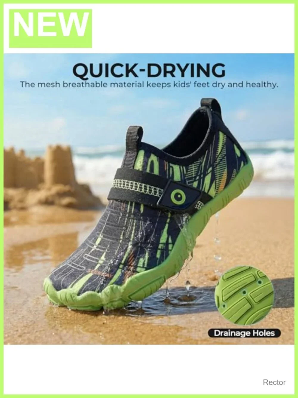 Kids Barefoot Water Shoes Wide Toe Box Quick-Dry Mesh Athletic